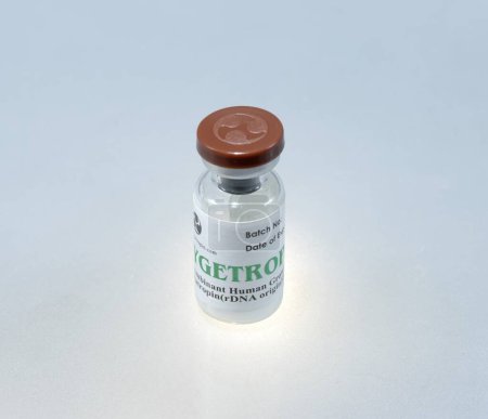 Photo for 26-05-2023 Madrid, Spain, Hygetropin is a drug that contains synthetic human growth hormone - Royalty Free Image