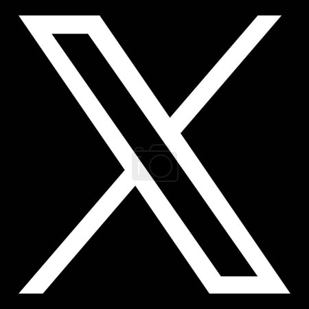 Illustration for Riga, Latvia- July 25 2023: New twitter logo. Twitter rebrand as X. Twitter X logo. Vector - Royalty Free Image