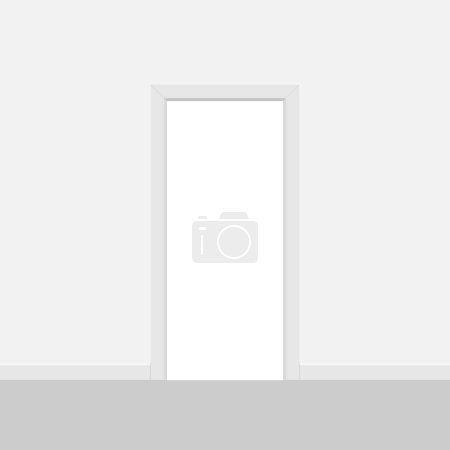 Illustration for Vector illustration entrance realistic doorway isolated on white background. - Royalty Free Image