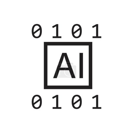 Foto de Icono de vector de inteligencia artificial de IA para diseño gráfico, logotipo, sitio web, redes sociales. - Imagen libre de derechos