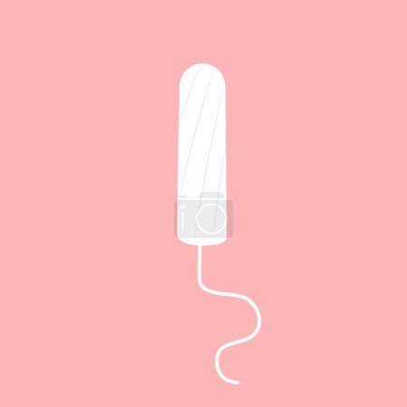 Tampón menstrual. Higiene femenina. Ilustración vectorial