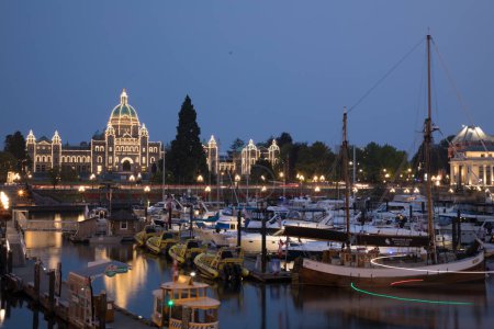 Photo for Beautiful view of the Parliament Buildings and Victoria Inner Harbour in Victoria, Canada - Royalty Free Image