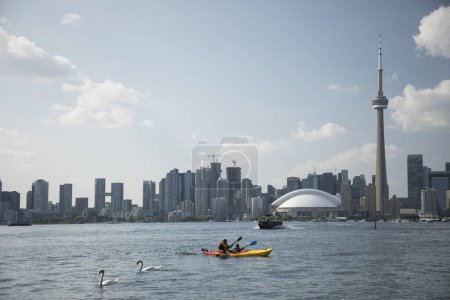Photo for Beautiful view of Rogers Centre and CN Tower in Toronto, Canada - Royalty Free Image
