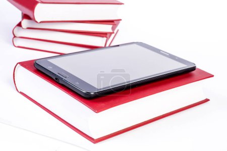 Photo for Composition with books and tablet computer. - Royalty Free Image