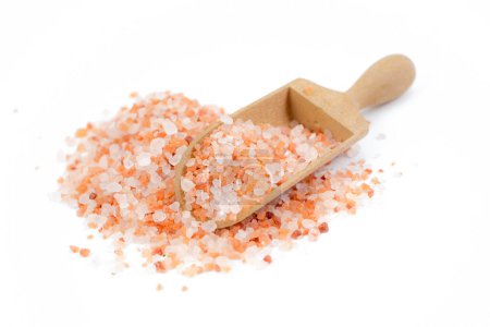 Photo for Himalayan salt on a white background - Royalty Free Image