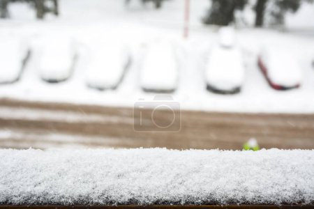 Photo for Cars covered with fresh white snow - Royalty Free Image