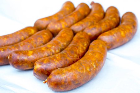 Photo for Sausages isolated on white background - Royalty Free Image