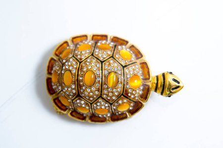 Photo for Turtle statuette with gemstones - Royalty Free Image