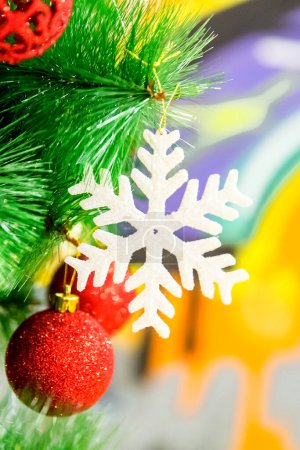 Photo for New Year's Christmas tree with decoration - Royalty Free Image
