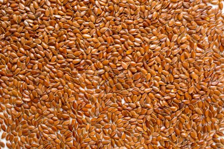 Foto de Textura de fondo de semillas de lino marrón - Imagen libre de derechos