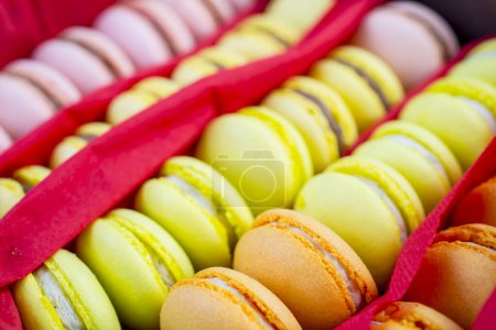 Photo for Set of traditional french colorful macarons - Royalty Free Image