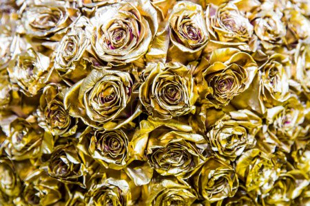 Foto de Rosas doradas textura de fondo - Imagen libre de derechos
