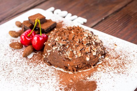 Photo for Delicious chocolate cake on table - Royalty Free Image