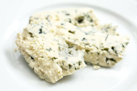 Photo for Gorgonzola cheese on white plate - Royalty Free Image