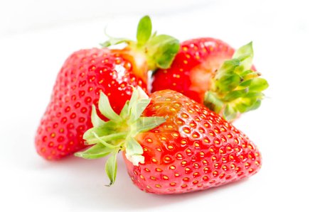 Photo for Strawberries isolated on white background - Royalty Free Image