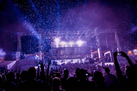 Photo for Music stage with lasers and lighting - Royalty Free Image