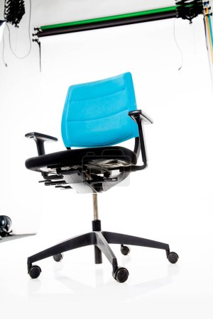 Photo for Black and blue office modern chair - Royalty Free Image