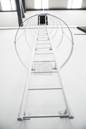 Photo for Fire escape ladder on white - Royalty Free Image