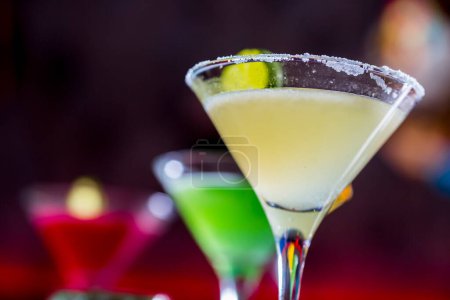 Photo for Cocktails in martini glasses in bar - Royalty Free Image