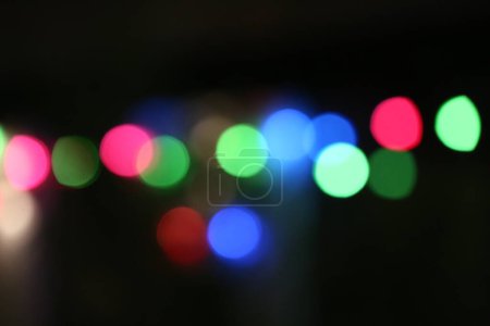 Foto de Coloridas luces de Navidad de fondo - Imagen libre de derechos