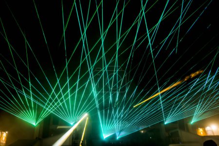 Photo for Stage Spotlight with Laser rays - Royalty Free Image