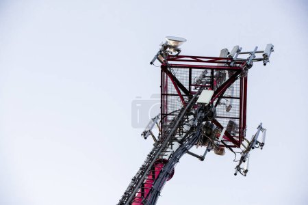 Photo for Telecommunications antenna for radio, television and telephone - Royalty Free Image