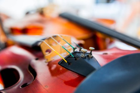 Téléchargez les photos : Beaux violons classiques en gros plan - en image libre de droit