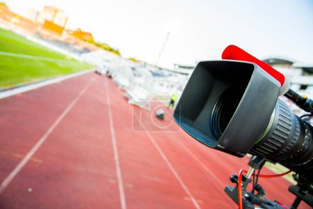 Photo for Video camera at the stadium - Royalty Free Image