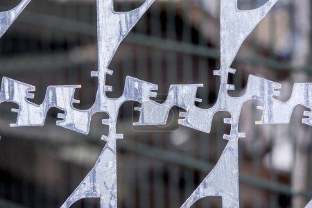 Foto de Primer plano de la valla de metal forjado - Imagen libre de derechos