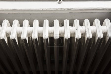 Photo for White radiator in an apartment - Royalty Free Image
