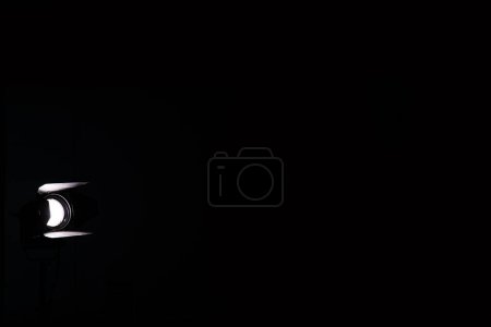 Photo for Stage spotlight shines in dark background - Royalty Free Image