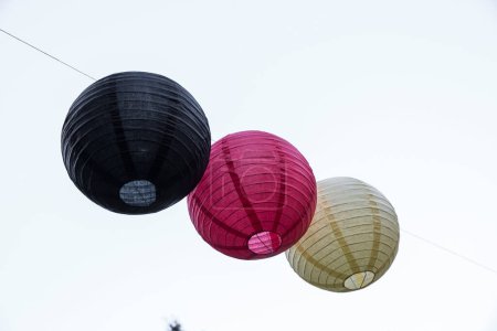 Photo for Colorful chinese paper lanterns - Royalty Free Image
