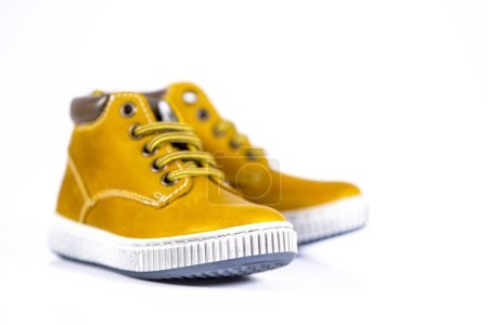 Photo for Yellow shoes isolated on a white background - Royalty Free Image