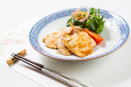 Photo for Traditional Japanese food - ginger pork - Royalty Free Image