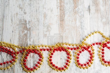 Photo for New Year's decoration on a wooden background - Royalty Free Image