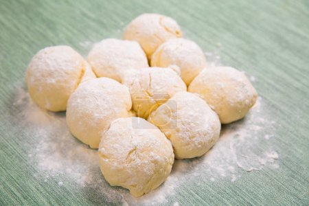 Photo for Dough balls made for cooking pastries - Royalty Free Image