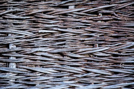 Photo for Wattle fence wood background - Royalty Free Image