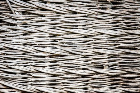 Photo for Wattle fence wood background texture - Royalty Free Image