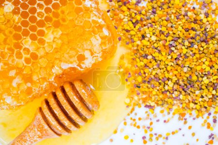 Foto de Polen de flores y miel dulce - Imagen libre de derechos