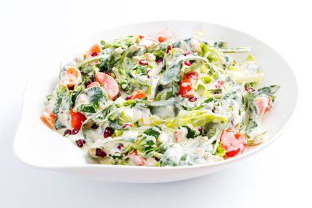 Photo for Salad with vegetables and sauce with cream - Royalty Free Image