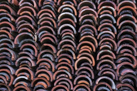 Photo for Roof Tiles Background Texture - Royalty Free Image