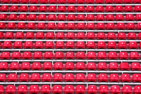 Photo for Red stadium seats with nobody - Royalty Free Image