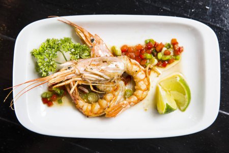 Photo for Shrimp on the plate - Royalty Free Image
