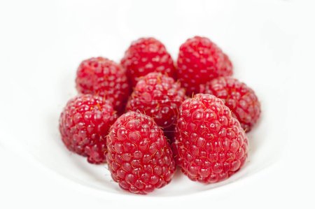 Photo for Sweet raspberries isolated on white background - Royalty Free Image