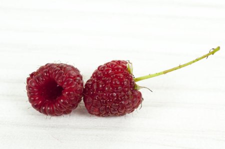 Photo for Raspberries isolated on white background - Royalty Free Image