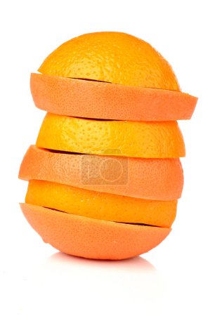 Téléchargez les photos : Oranges et Grepfruton un fond blanc - en image libre de droit