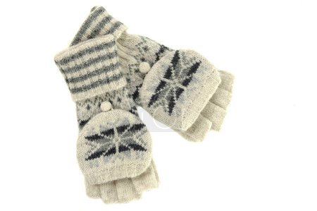 Photo for Woolen gloves isolated on a white background - Royalty Free Image