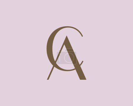 AC oder CA Letter Logo Icon Design. Monogramm im klassischen Stil mit Luxusinitialen.