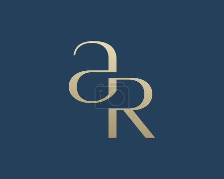 AR letter logo icon design. Classic style luxury initials monogram.