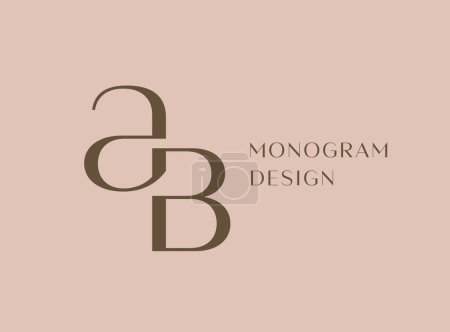 AB letter logo icon design. Classic style luxury initials monogram.